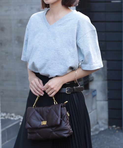 Printstar（プリントスター）の「【Printstar】heavy weight premium cotton v neck short sleeve t-shirt / ヘビーウェイト プレミアムコットン VネックTシャツ ※（Tシャツ/カットソー・レディース・カーキ/ブラック/ホワイト/バーガンディー/グレー・SMALL/MEDIUM/LARGE/X-LARGE）」の14枚目の写真