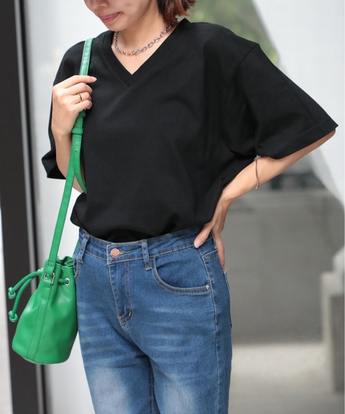 Printstar（プリントスター）の「【Printstar】heavy weight premium cotton v neck short sleeve t-shirt / ヘビーウェイト プレミアムコットン VネックTシャツ ※（Tシャツ/カットソー・レディース・カーキ/ブラック/ホワイト/バーガンディー/グレー・SMALL/MEDIUM/LARGE/X-LARGE）」の12枚目の写真