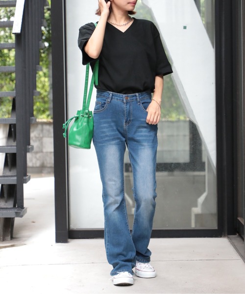 Printstar（プリントスター）の「【Printstar】heavy weight premium cotton v neck short sleeve t-shirt / ヘビーウェイト プレミアムコットン VネックTシャツ ※（Tシャツ/カットソー・レディース・カーキ/ブラック/ホワイト/バーガンディー/グレー・SMALL/MEDIUM/LARGE/X-LARGE）」の8枚目の写真