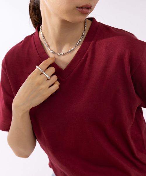 Printstar（プリントスター）の「【Printstar】heavy weight premium cotton v neck short sleeve t-shirt / ヘビーウェイト プレミアムコットン VネックTシャツ ※（Tシャツ/カットソー・レディース・カーキ/ブラック/ホワイト/バーガンディー/グレー・SMALL/MEDIUM/LARGE/X-LARGE）」の18枚目の写真