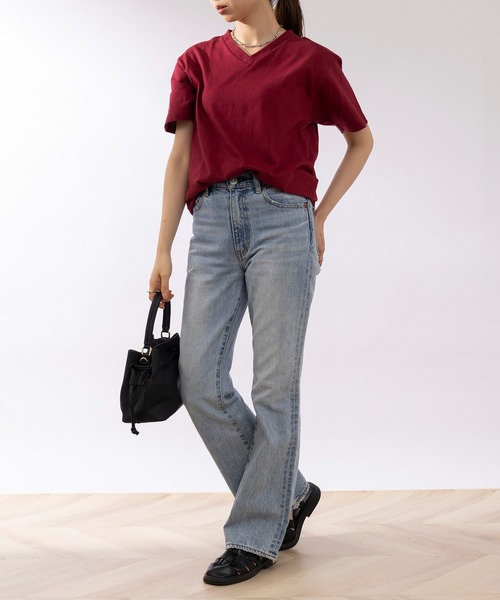 Printstar（プリントスター）の「【Printstar】heavy weight premium cotton v neck short sleeve t-shirt / ヘビーウェイト プレミアムコットン VネックTシャツ ※（Tシャツ/カットソー・レディース・カーキ/ブラック/ホワイト/バーガンディー/グレー・SMALL/MEDIUM/LARGE/X-LARGE）」の19枚目の写真