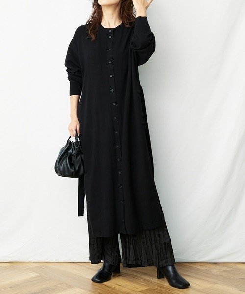 AZUL ENCANTO（アズールエンカント）の「ニットロングスリットカーデ（カーディガン/ボレロ・レディース・ブラック/ベージュ/グレー・FREE）」の12枚目の写真