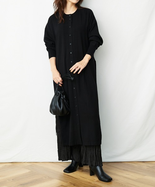 AZUL ENCANTO（アズールエンカント）の「ニットロングスリットカーデ（カーディガン/ボレロ・レディース・ブラック/ベージュ/グレー・FREE）」の16枚目の写真