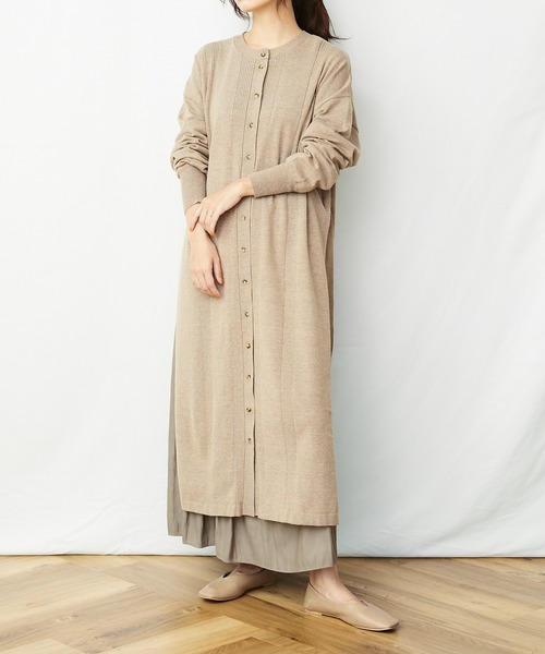 AZUL ENCANTO（アズールエンカント）の「ニットロングスリットカーデ（カーディガン/ボレロ・レディース・ブラック/ベージュ/グレー・FREE）」の13枚目の写真