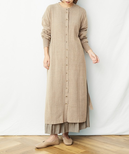 AZUL ENCANTO（アズールエンカント）の「ニットロングスリットカーデ（カーディガン/ボレロ・レディース・ブラック/ベージュ/グレー・FREE）」の17枚目の写真