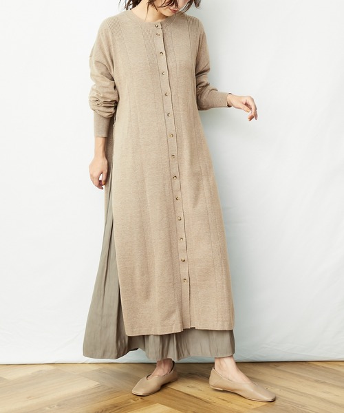 AZUL ENCANTO（アズールエンカント）の「ニットロングスリットカーデ（カーディガン/ボレロ・レディース・ブラック/ベージュ/グレー・FREE）」の21枚目の写真