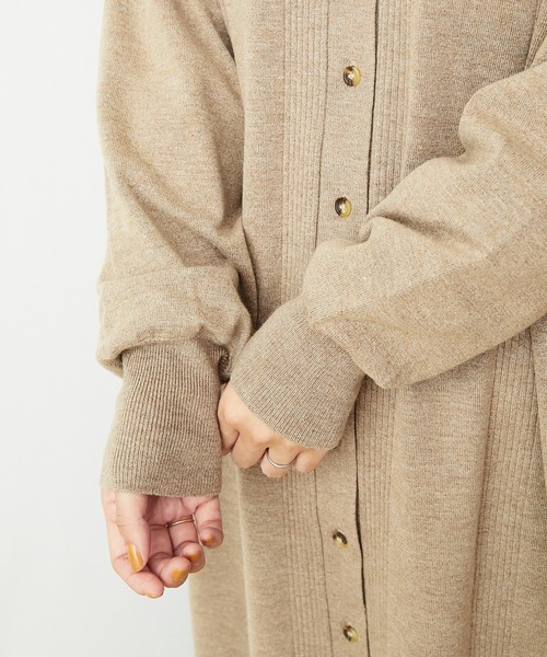 AZUL ENCANTO（アズールエンカント）の「ニットロングスリットカーデ（カーディガン/ボレロ・レディース・ブラック/ベージュ/グレー・FREE）」の6枚目の写真