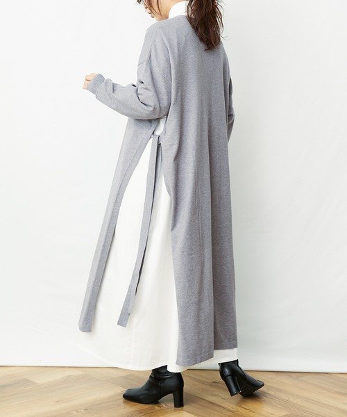 AZUL ENCANTO（アズールエンカント）の「ニットロングスリットカーデ（カーディガン/ボレロ・レディース・ブラック/ベージュ/グレー・FREE）」の22枚目の写真