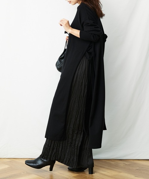 AZUL ENCANTO（アズールエンカント）の「ニットロングスリットカーデ（カーディガン/ボレロ・レディース・ブラック/ベージュ/グレー・FREE）」の20枚目の写真