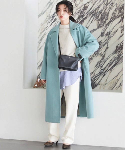 Doux archives(ドゥアルシーヴ)の「ウィナーズウールチェスターコート(チェスターコート・レディース・グリーン/ネイビー/アイボリー・MEDIUM/SMALL)」の8枚目の写真