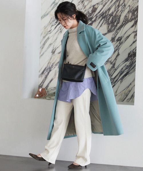 Doux archives(ドゥアルシーヴ)の「ウィナーズウールチェスターコート(チェスターコート・レディース・グリーン/ネイビー/アイボリー・MEDIUM/SMALL)」の15枚目の写真