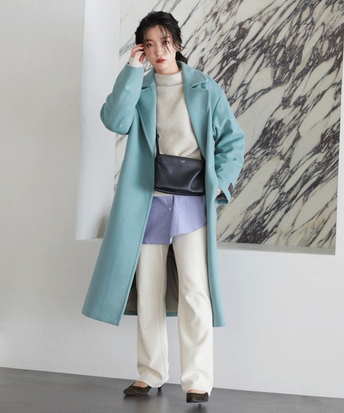 Doux archives(ドゥアルシーヴ)の「ウィナーズウールチェスターコート(チェスターコート・レディース・グリーン/ネイビー/アイボリー・MEDIUM/SMALL)」の16枚目の写真