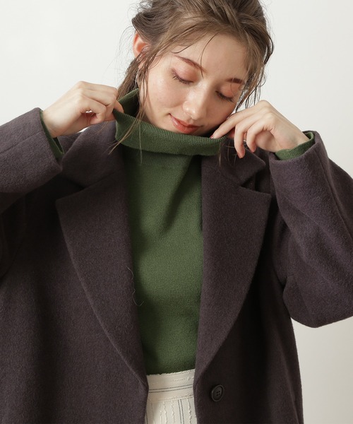 N.（N. Natural Beauty Basic）（エヌエヌナチュラルビューティーベーシック）の「◆パワーショルダータートルネックニット（ニット/セーター・レディース・オフホワイト/ブラック/グリーン・MEDIUM）」の21枚目の写真