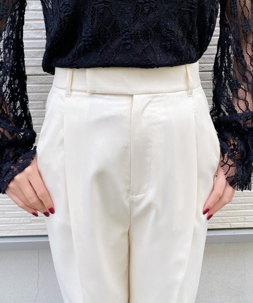 CLEA（クレア）の「センタープレスタックテーパードパンツ〇（その他パンツ・レディース・パープル/ブルー/ネイビー/アイボリー・S/M）」の6枚目の写真