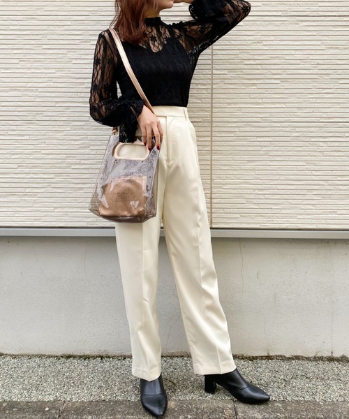 CLEA（クレア）の「センタープレスタックテーパードパンツ〇（その他パンツ・レディース・パープル/ブルー/ネイビー/アイボリー・S/M）」の8枚目の写真