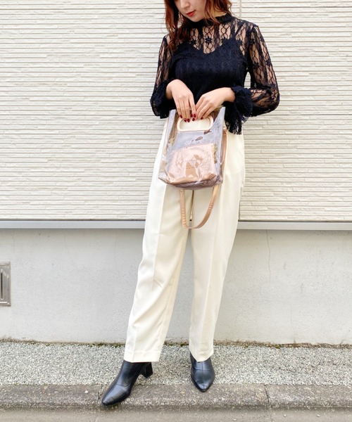 CLEA（クレア）の「センタープレスタックテーパードパンツ〇（その他パンツ・レディース・パープル/ブルー/ネイビー/アイボリー・S/M）」の10枚目の写真