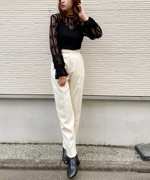 CLEA（クレア）の「センタープレスタックテーパードパンツ〇（その他パンツ・レディース・パープル/ブルー/ネイビー/アイボリー・S/M）」の12枚目の写真