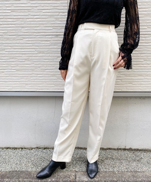 CLEA（クレア）の「センタープレスタックテーパードパンツ〇（その他パンツ・レディース・パープル/ブルー/ネイビー/アイボリー・S/M）」の5枚目の写真