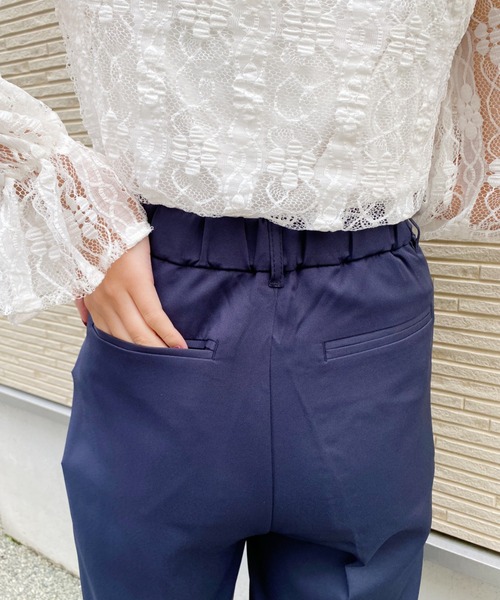 CLEA（クレア）の「センタープレスタックテーパードパンツ〇（その他パンツ・レディース・パープル/ブルー/ネイビー/アイボリー・S/M）」の17枚目の写真