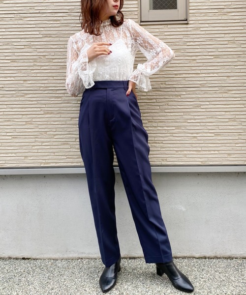 CLEA（クレア）の「センタープレスタックテーパードパンツ〇（その他パンツ・レディース・パープル/ブルー/ネイビー/アイボリー・S/M）」の22枚目の写真