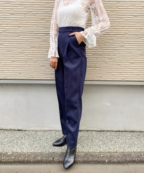 CLEA（クレア）の「センタープレスタックテーパードパンツ〇（その他パンツ・レディース・パープル/ブルー/ネイビー/アイボリー・S/M）」の16枚目の写真