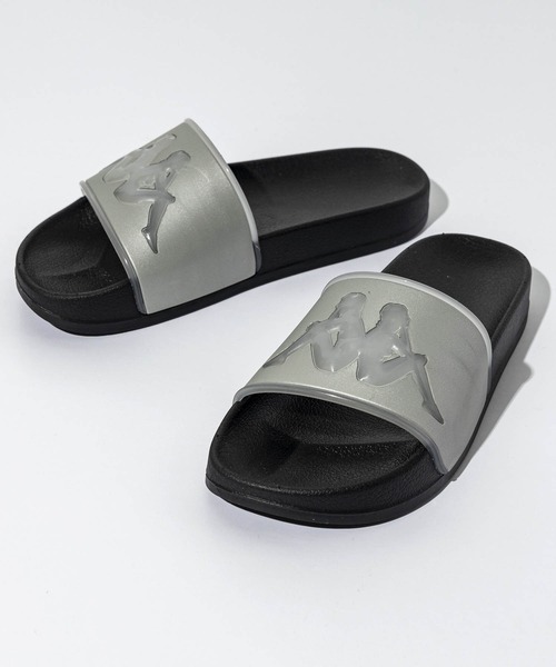 Kappa(カッパ)の「【UNI】Kappa(カッパ)AUTHENTIC AQUA 1 SLIDE SANDAL(サンダル・メンズ・ブラック×シルバー/ブラック×グリーン/ピンク/ターコイズブルー・37/36/39/40/41/38/43/42)」の1枚目の写真
