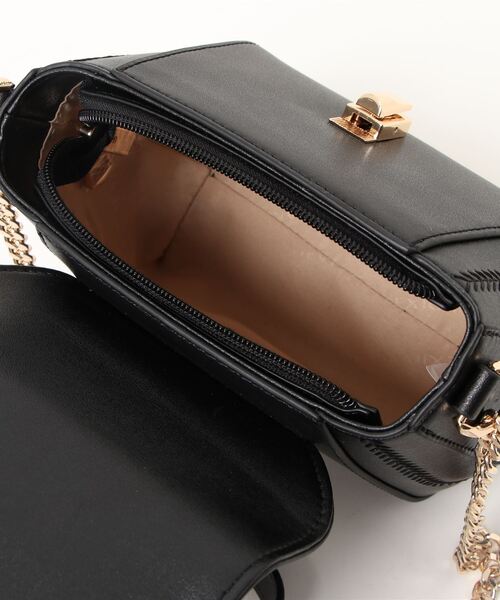 SAISON DE PAPILLON（セゾンドパピヨン）の「【満点評価】メタル チェーン ショルダーバッグ 可愛い（ショルダーバッグ・レディース・ブラック/オフホワイト・フリー）」の8枚目の写真