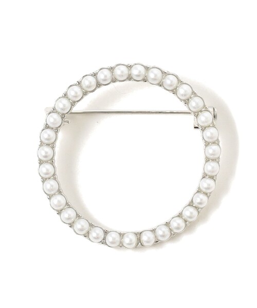 B:MING by BEAMS（ビーミングバイビームス）の「【セレモニー・フォーマル】パール サークル ブローチ（ブローチ/コサージュ・レディース・ホワイト/ゴールド・ONE SIZE）」の5枚目の写真