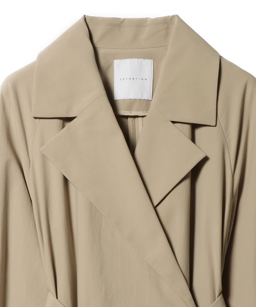 ESTNATION（エストネーション）の「ESTNATION / ポリエステルタスラントレンチコート（トレンチコート・レディース・ベージュ/ネイビー・38/36/34）」の12枚目の写真