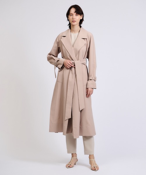 ESTNATION（エストネーション）の「ESTNATION / ポリエステルタスラントレンチコート（トレンチコート・レディース・ベージュ/ネイビー・38/36/34）」の14枚目の写真