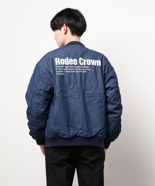 RODEO CROWNS WIDE BOWL(ロデオクラウンズワイドボウル)の「メンズスプリングブルゾン(MA-1・メンズ・ブルー/ライトカーキ/ブラック・MEDIUM/LARGE)」の7枚目の写真