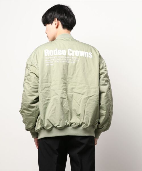 RODEO CROWNS WIDE BOWL(ロデオクラウンズワイドボウル)の「メンズスプリングブルゾン(MA-1・メンズ・ブルー/ライトカーキ/ブラック・MEDIUM/LARGE)」の5枚目の写真