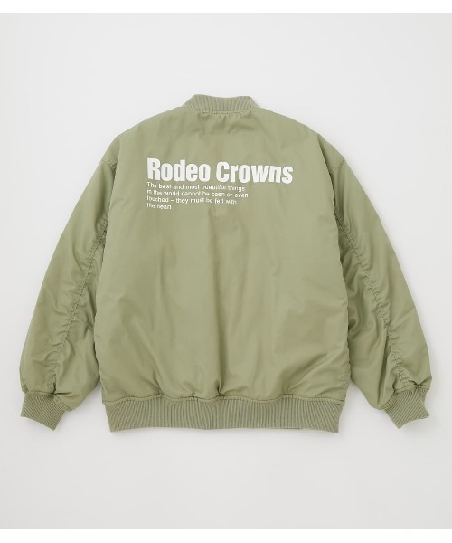 RODEO CROWNS WIDE BOWL(ロデオクラウンズワイドボウル)の「メンズスプリングブルゾン(MA-1・メンズ・ブルー/ライトカーキ/ブラック・MEDIUM/LARGE)」の3枚目の写真