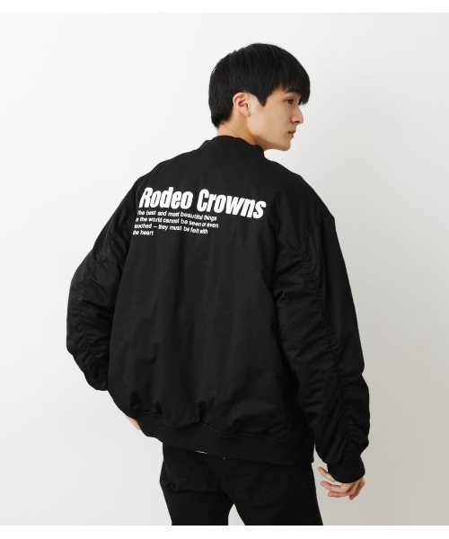 RODEO CROWNS WIDE BOWL(ロデオクラウンズワイドボウル)の「メンズスプリングブルゾン(MA-1・メンズ・ブルー/ライトカーキ/ブラック・MEDIUM/LARGE)」の2枚目の写真