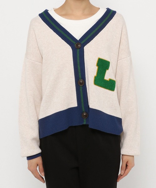 SANDRO カーディガン　ホワイト×ネイビー SANDRO カーディガン ホワイト×ネイビー SANDRO バイカラー