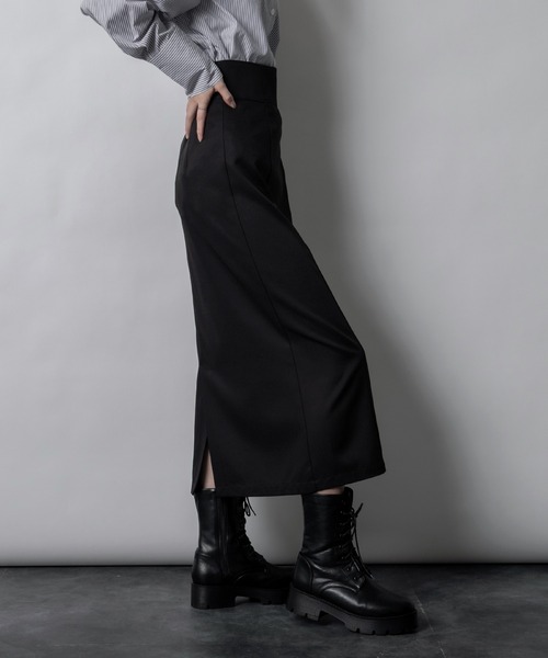 Adoon plain（アドーンプレーン）の「【新色を加えて再登場！】ナロータイトスカート（スカート・レディース・ブラック/モカ/オレンジ系その他/グレー/オリーブ・MEDIUM/LARGE）」の8枚目の写真