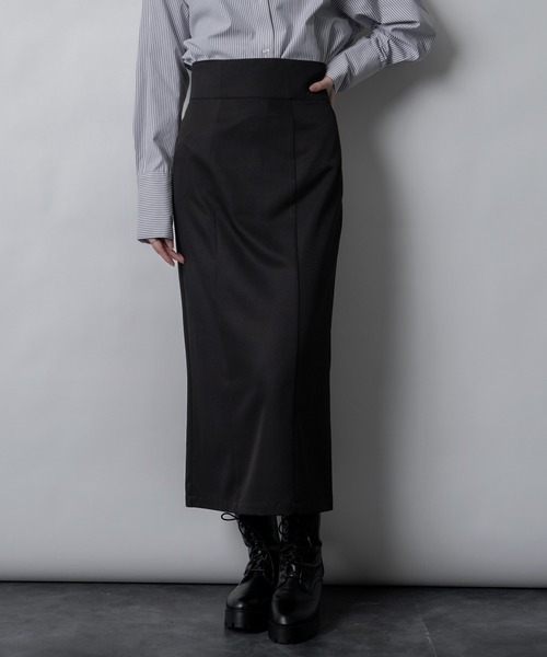 Adoon plain（アドーンプレーン）の「【新色を加えて再登場！】ナロータイトスカート（スカート・レディース・ブラック/モカ/オレンジ系その他/グレー/オリーブ・MEDIUM/LARGE）」の6枚目の写真