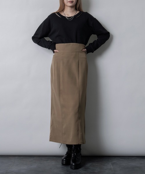 Adoon plain（アドーンプレーン）の「【新色を加えて再登場！】ナロータイトスカート（スカート・レディース・ブラック/モカ/オレンジ系その他/グレー/オリーブ・MEDIUM/LARGE）」の18枚目の写真