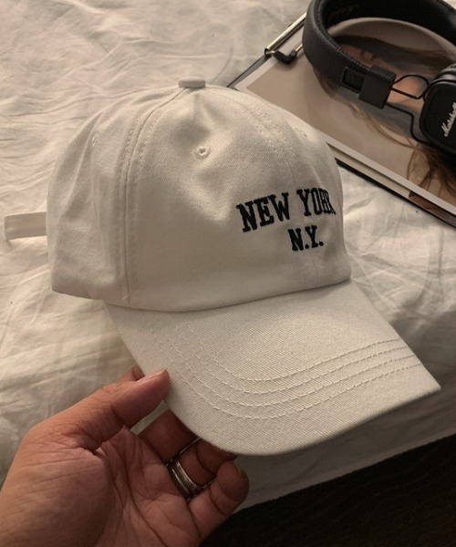 MGV(エムジーヴィー)の「”NEWYORK"レタリングキャップ(キャップ・メンズ・ホワイト/ブラック/ブラウン/ベージュ/ブルー/レッド・FREE)」の8枚目の写真