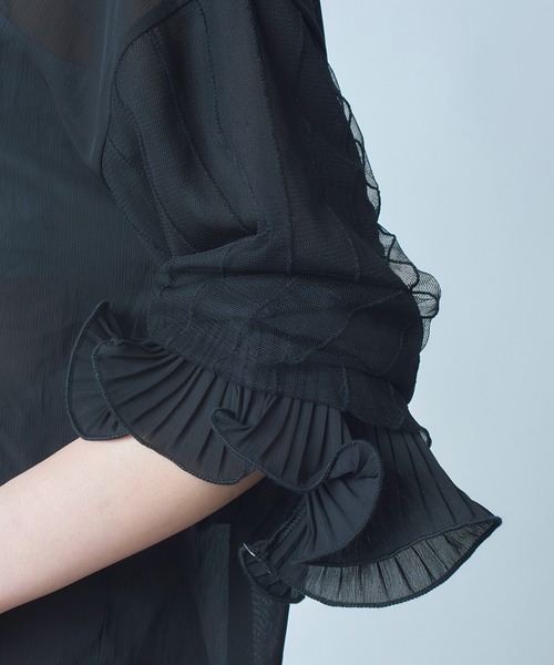 SETUP7（セットアップセブン）の「【SETUP7】シフォンブラウス SCCH65（シャツ/ブラウス・レディース・ブラック/ベージュ/ピンク/ホワイト・FREE）」の11枚目の写真