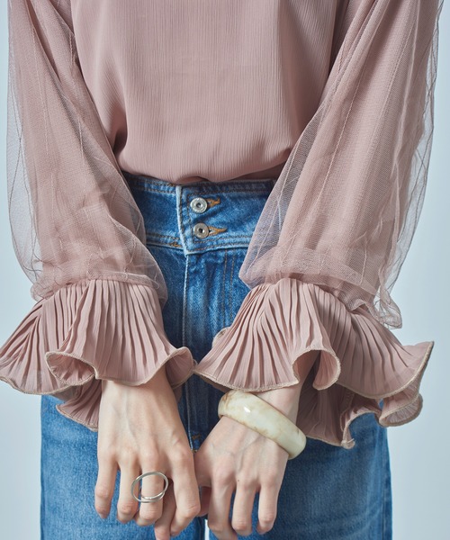 SETUP7（セットアップセブン）の「【SETUP7】シフォンブラウス SCCH65（シャツ/ブラウス・レディース・ブラック/ベージュ/ピンク/ホワイト・FREE）」の20枚目の写真