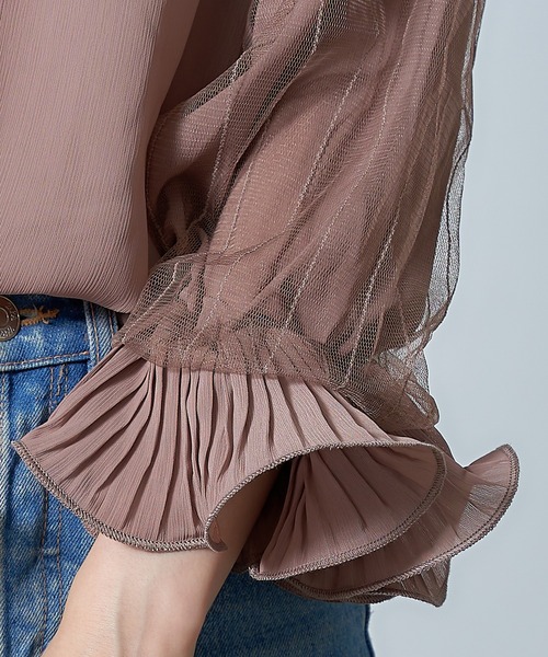 SETUP7（セットアップセブン）の「【SETUP7】シフォンブラウス SCCH65（シャツ/ブラウス・レディース・ブラック/ベージュ/ピンク/ホワイト・FREE）」の22枚目の写真