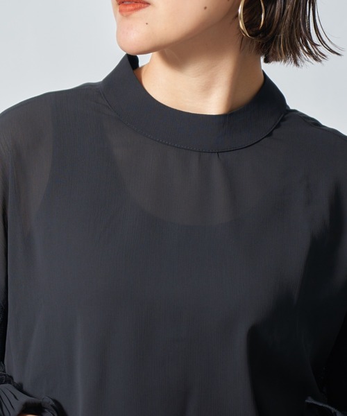 SETUP7（セットアップセブン）の「【SETUP7】シフォンブラウス SCCH65（シャツ/ブラウス・レディース・ブラック/ベージュ/ピンク/ホワイト・FREE）」の8枚目の写真