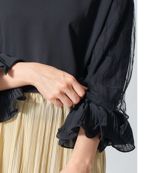 SETUP7（セットアップセブン）の「【SETUP7】シフォンブラウス SCCH65（シャツ/ブラウス・レディース・ブラック/ベージュ/ピンク/ホワイト・FREE）」の10枚目の写真