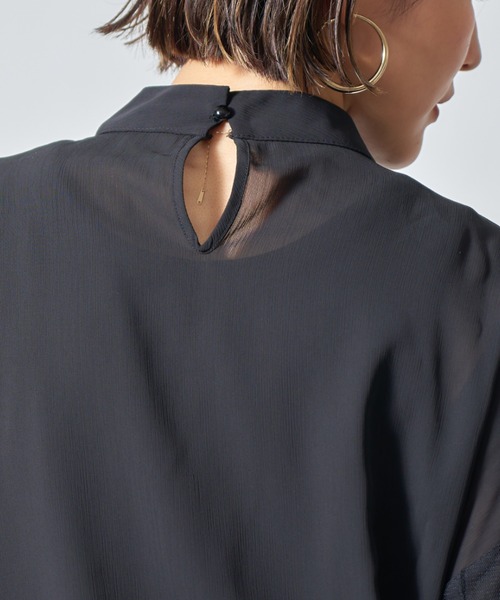 SETUP7（セットアップセブン）の「【SETUP7】シフォンブラウス SCCH65（シャツ/ブラウス・レディース・ブラック/ベージュ/ピンク/ホワイト・FREE）」の9枚目の写真