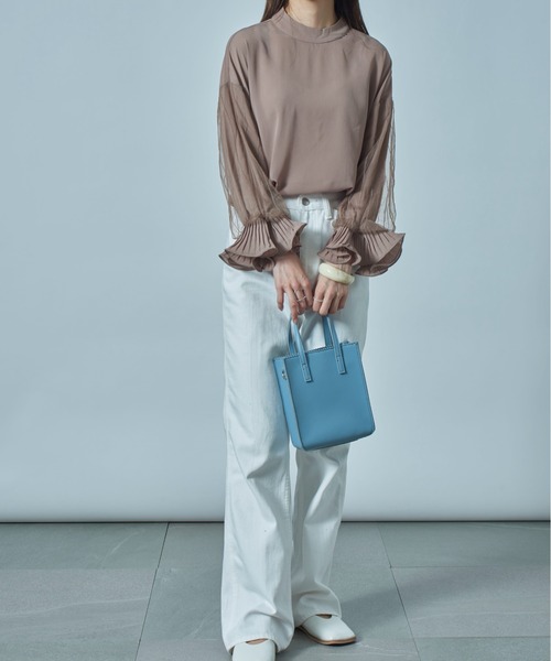 SETUP7（セットアップセブン）の「【SETUP7】シフォンブラウス SCCH65（シャツ/ブラウス・レディース・ブラック/ベージュ/ピンク/ホワイト・FREE）」の6枚目の写真