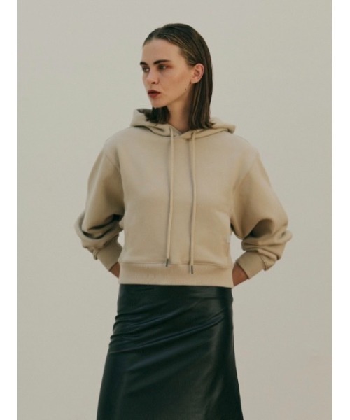 LA PEAU DE GEM（ラポドゥジェム）の「【la peau de gem.】クロップドパーカー（Tシャツ/カットソー・レディース・チャコールグレー/ベージュ/バーガンディー・FREE）」の22枚目の写真