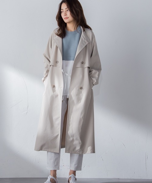 socolla（ソコラ）の「中綿ライナー付きスタンドカラーコート（その他アウター・レディース・オフホワイト/ベージュ・S/M）」の2枚目の写真