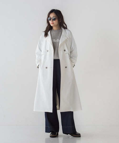 socolla（ソコラ）の「中綿ライナー付きスタンドカラーコート（その他アウター・レディース・オフホワイト/ベージュ・S/M）」の7枚目の写真