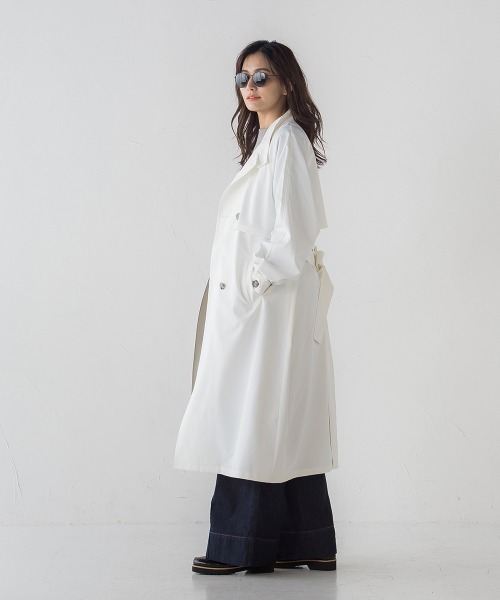 socolla（ソコラ）の「中綿ライナー付きスタンドカラーコート（その他アウター・レディース・オフホワイト/ベージュ・S/M）」の9枚目の写真